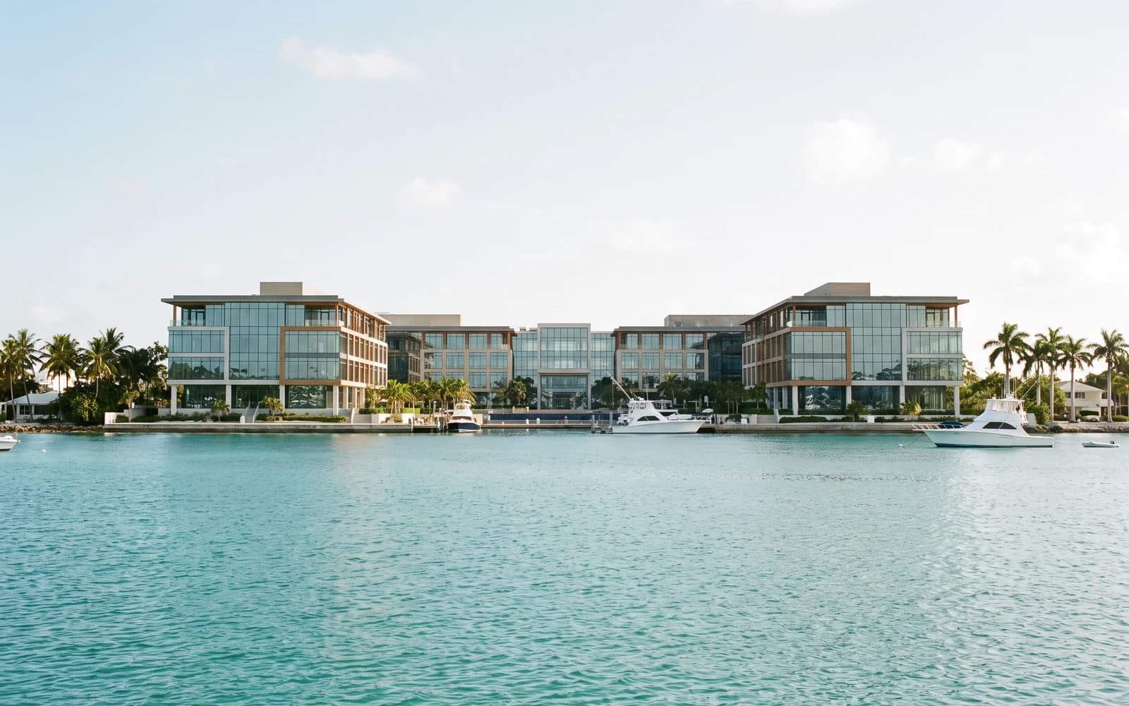 The Cayman Islands skyline in clear daytime light